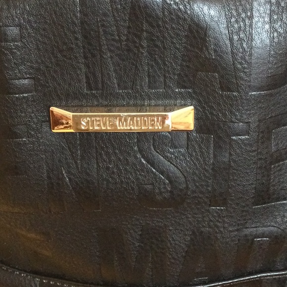 EUC Black and Silver Steve Madden Monogram Backpack - Picture 3 of 15